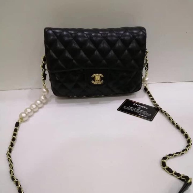 CHANEL SLING BAG WITH CARECARD AND DUST BAG | Shopee Philippines