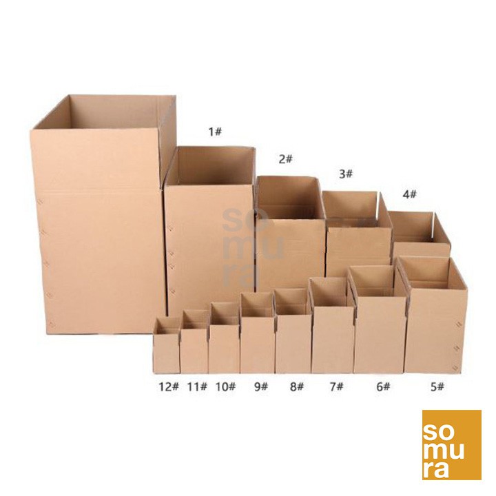 ON HAND Carton box corrugated cardboard box packaging Kraft Shopee