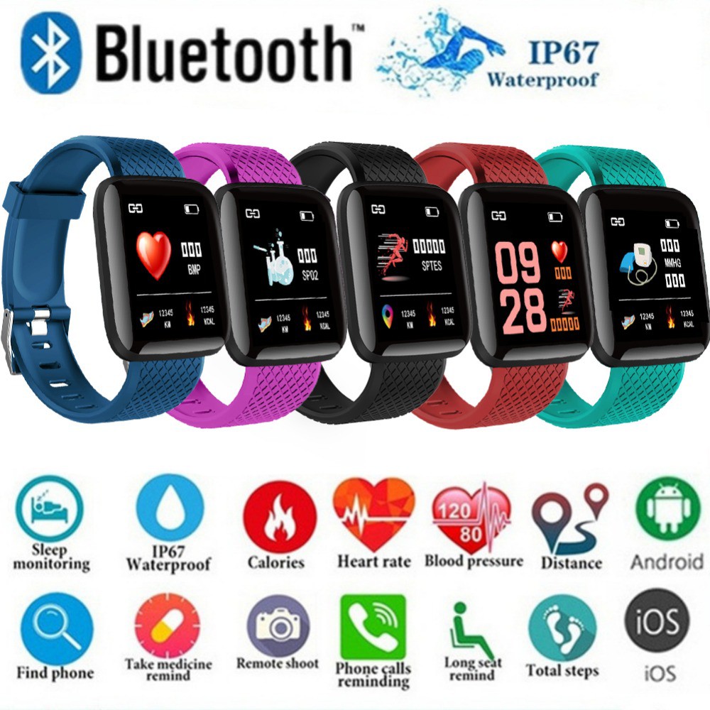 fitness tracker watch with blood pressure and heart rate monitor