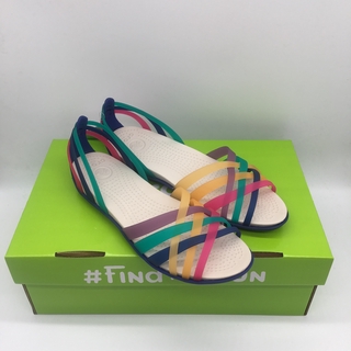 crocs rainbow sandals