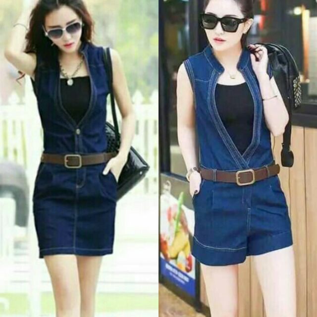 shopee denim dress