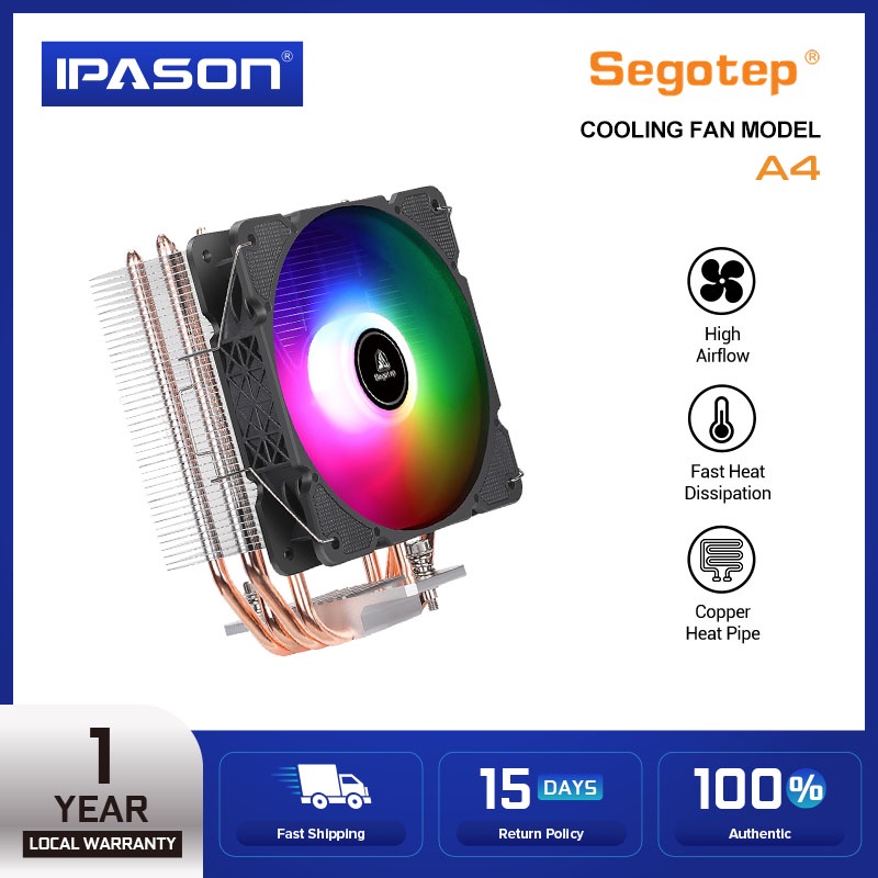 Segotep A4 RGB Cooling Fan, High Air Flow, Fast Heat Dissipation ...