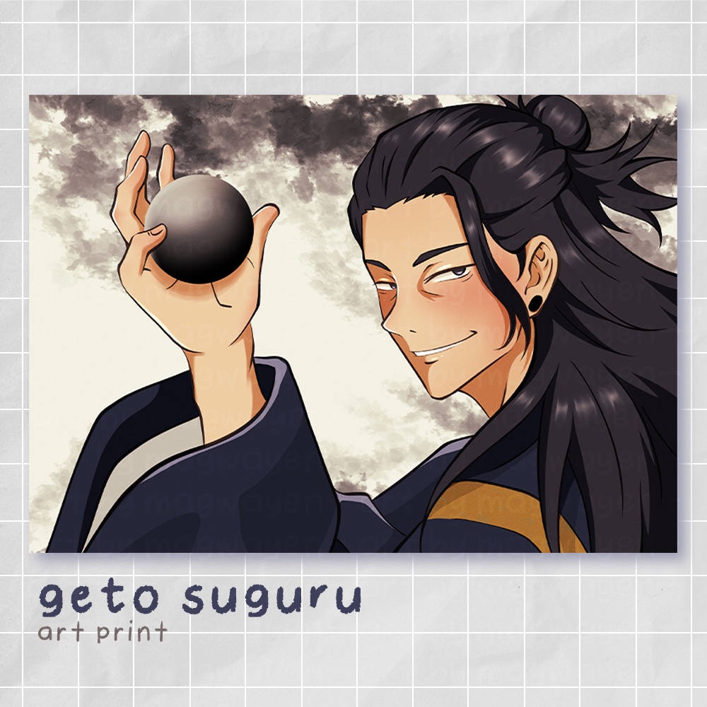 Geto Suguru Jujutsu Kaisen Fanmade Anime Art Print Sticker Postcard