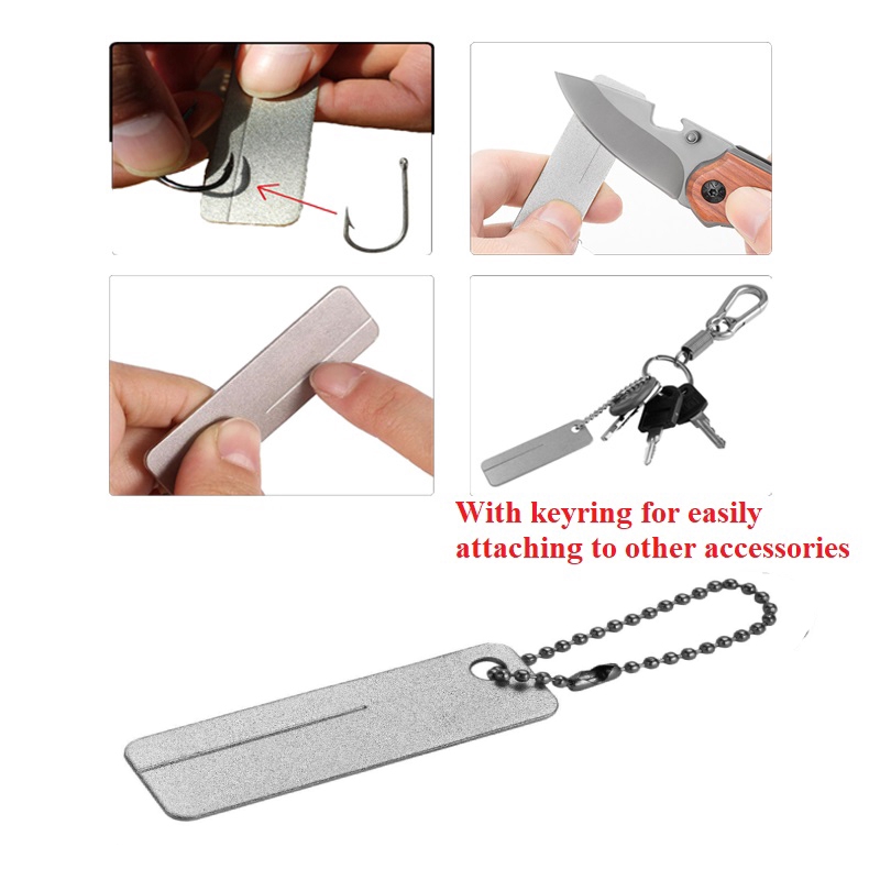 edc multi keychain Diamond stonefish hook multitool sharpener sharpen