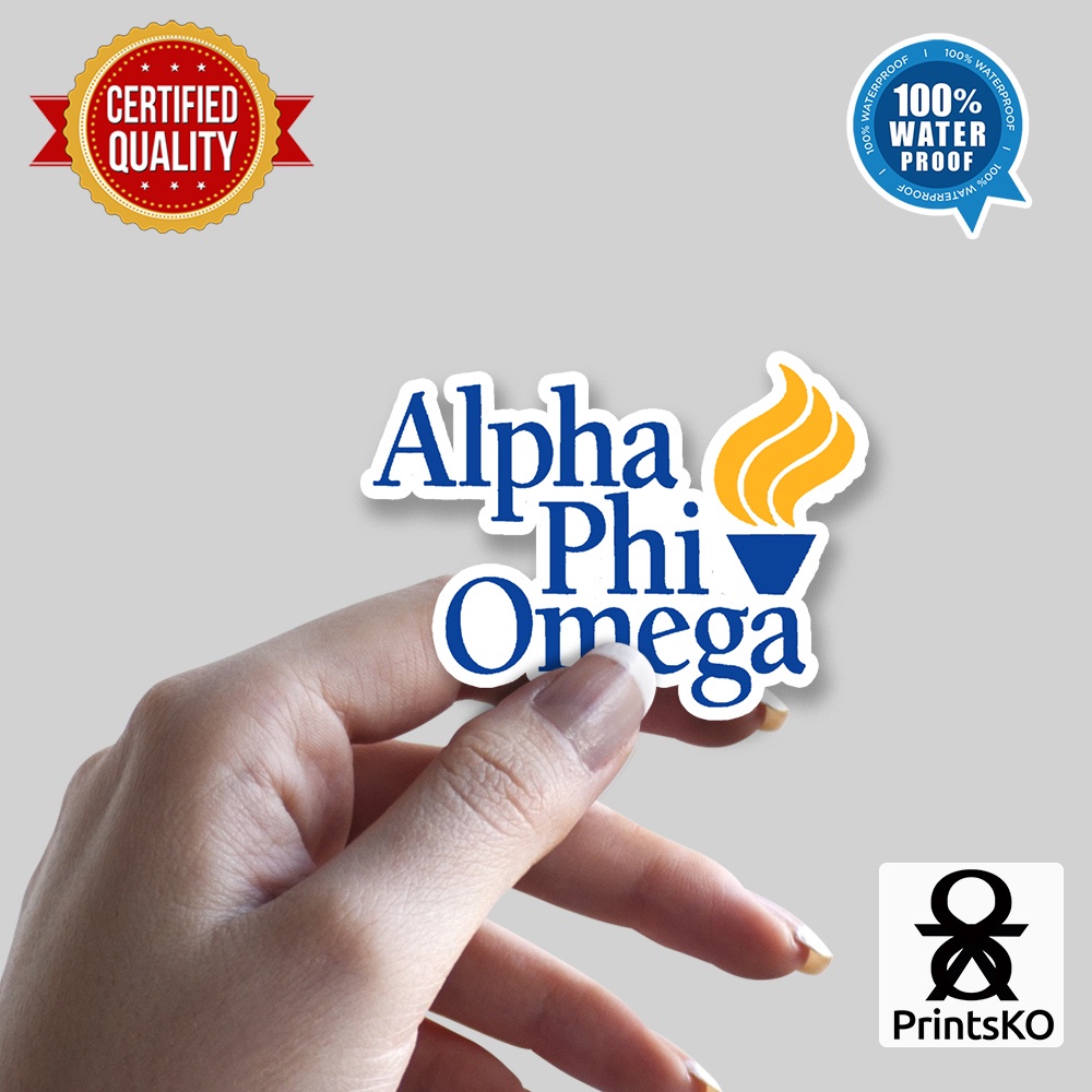 Alpha Phi Omega Water Proof Stickers - Design #2
