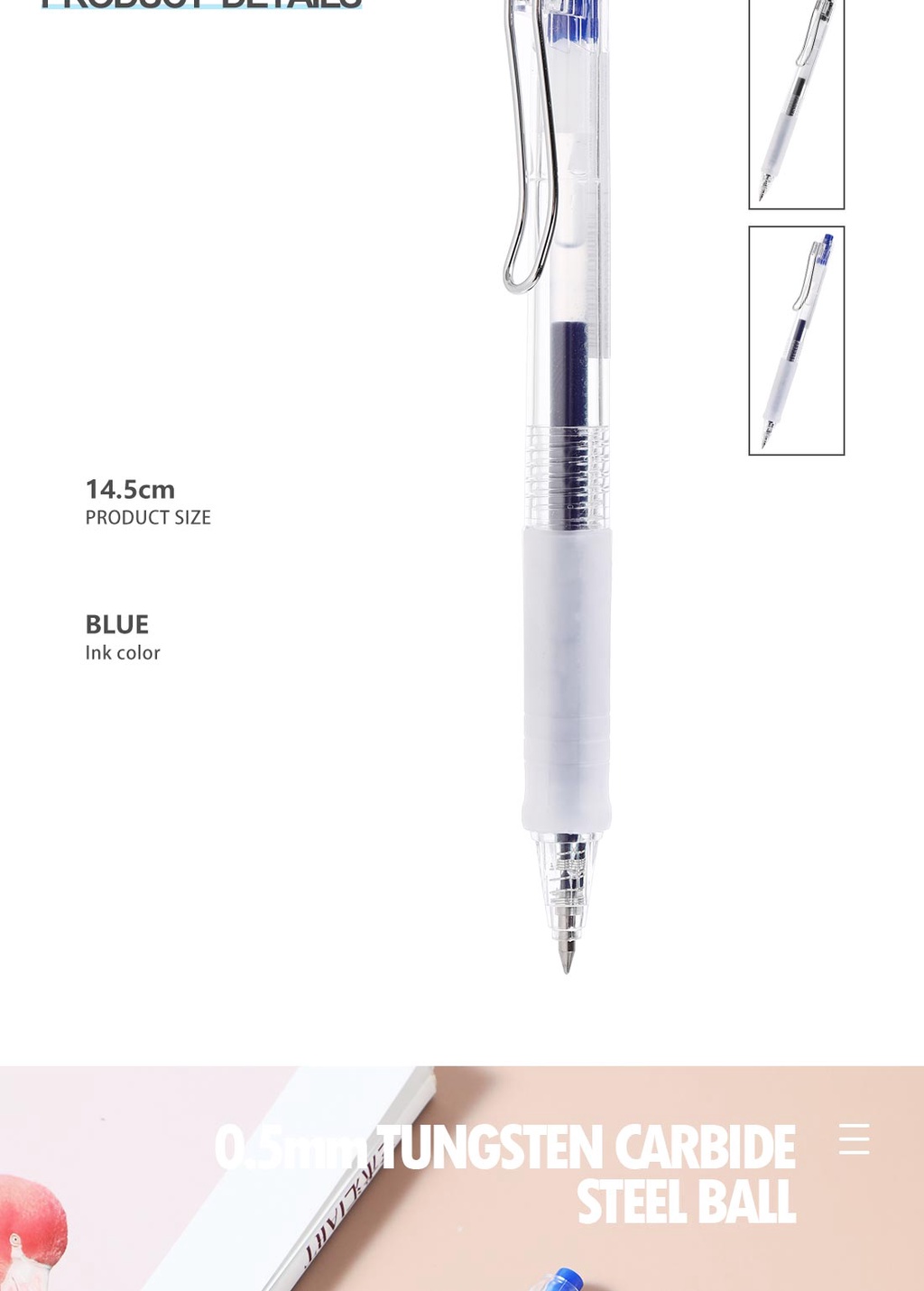 Miniso Gel Ink Pen 0.5Mm Blue Shopee Philippines