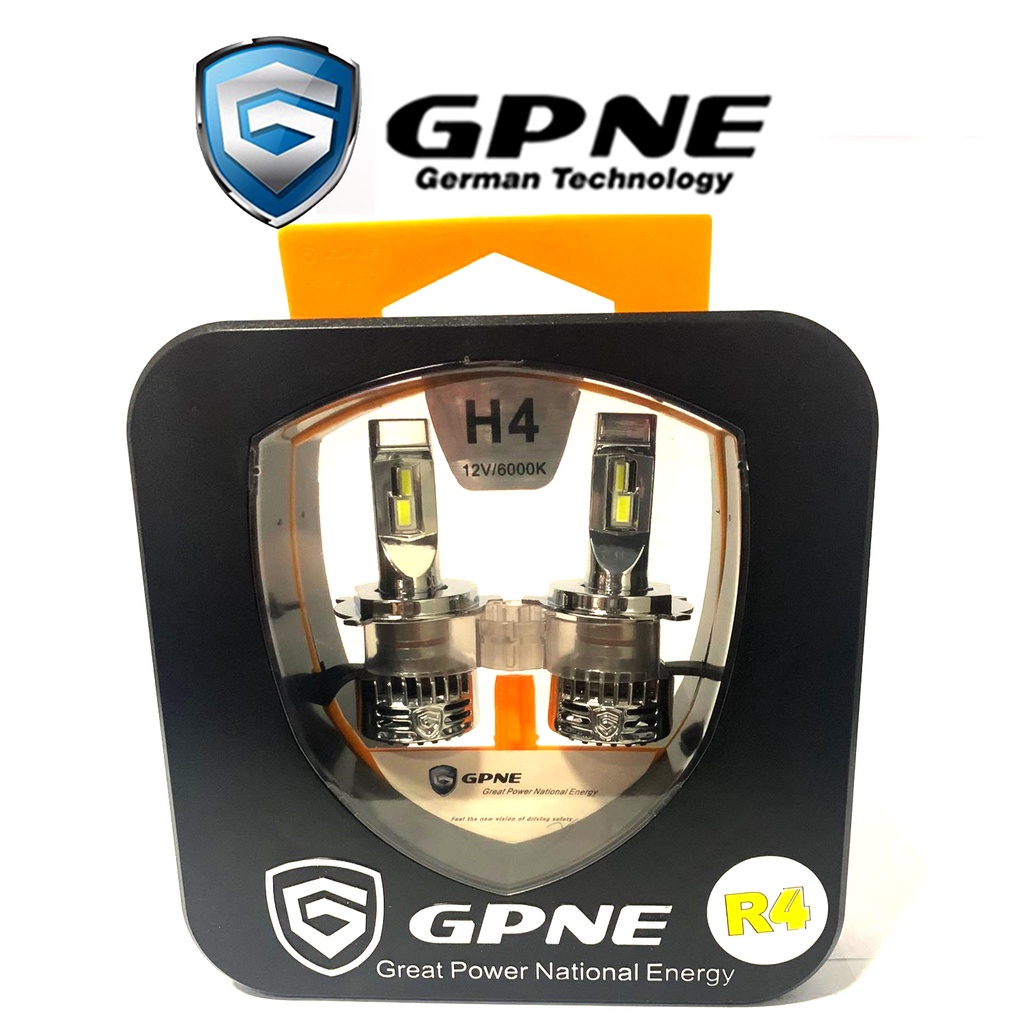 GPNE H4 R4 6000K 55 WATTS 20000 LUMENS WHITE 2PCS/PAIR FOR