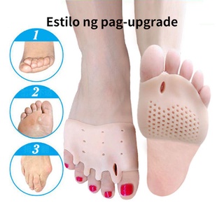Silicone Gel Bent Toe 5 Toes Separator Metatarsal Pad Forefoot Support