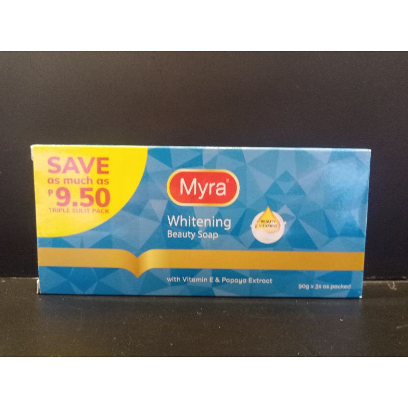 Myra E Whitening Beauty Soap 90gx3s Shopee Philippines