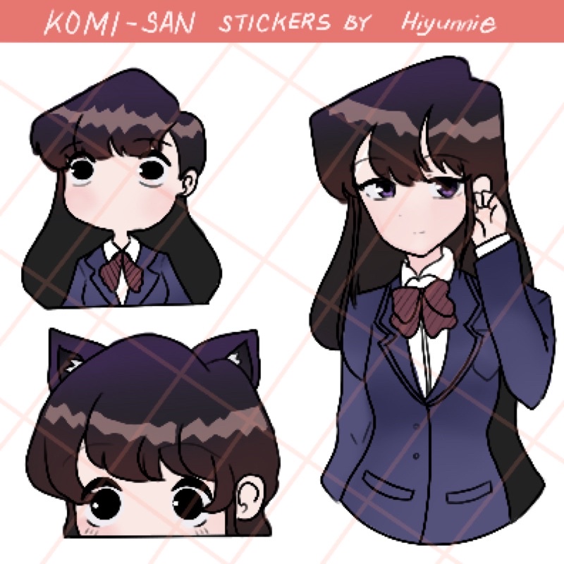 Komi-san stickersheet | Fanmade | Shopee Philippines