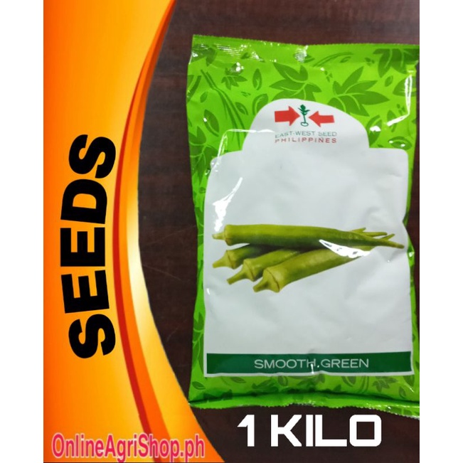 SMOOTH GREEN OKRA OPV SEEDS (1 KILO) ORIGINAL PACKING by EAST WEST SEEDS Shopee Philippines