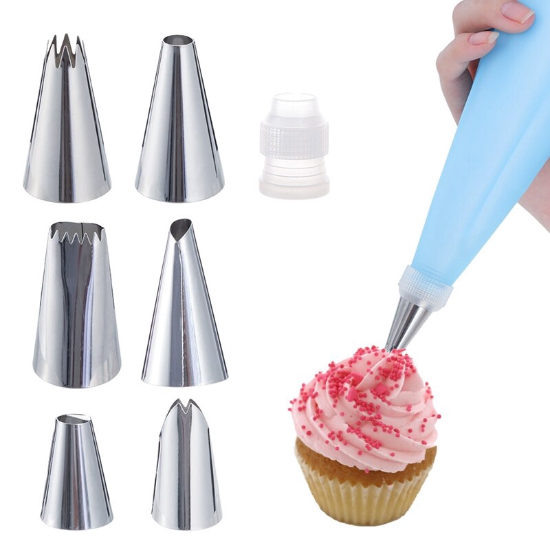 8 Pcs/Set Silicone Kitchen Accessories Icing Piping Cream ...