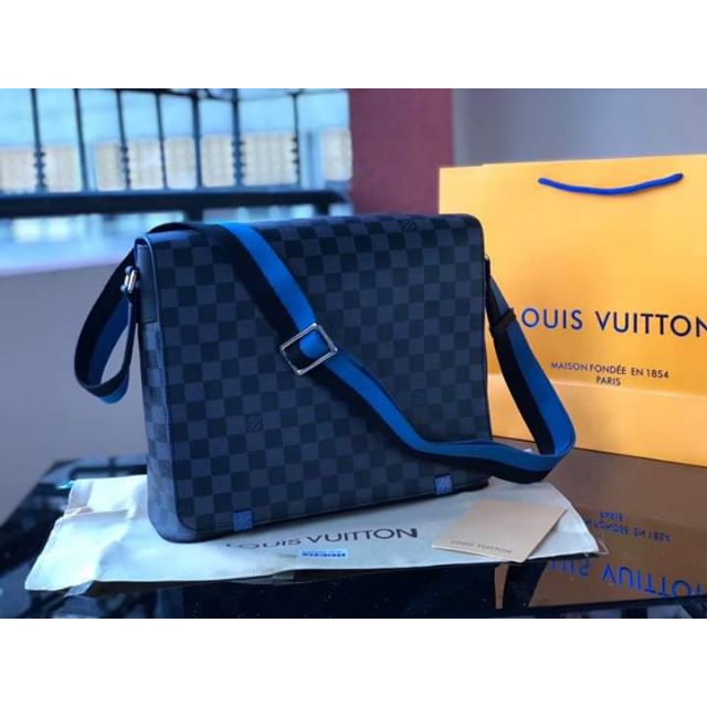 lv messenger bag blue