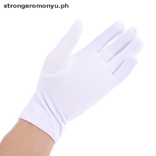 【strongaromonyu】 1 pair Cotton gloves Khan cloth Solid gloves rituals play white gloves
 【PH】 #4