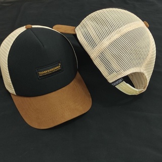 18-22cm Adjustable Suede Black Brown Trucker Cap for Men #1