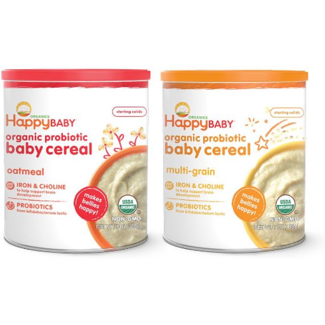 HappyBaby Organic Probiotic Baby Cereal 