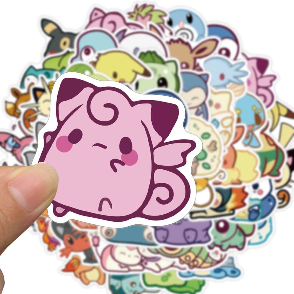 [Large Stickers]50PCS pokémon stickers cute Pikachu pets Stickers for