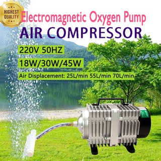 45W 70L/min 220V Fish Tank Electromagnetic Air Compressor Aquarium Oxygen regulator Pond Air Pump