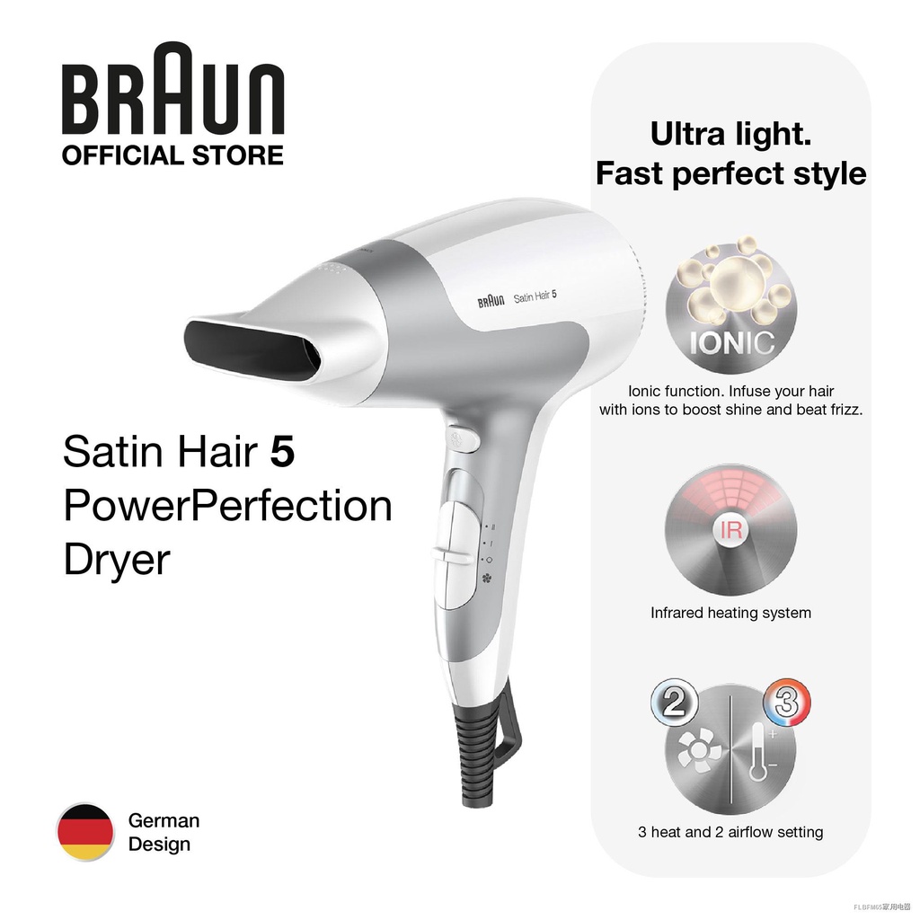 ♀Braun HAIR CARE BUNDLE - Braun Satin Hair 5 PowerPerfection dryer HD580 + Braun  Satin Hair 5 Styler | Shopee Philippines