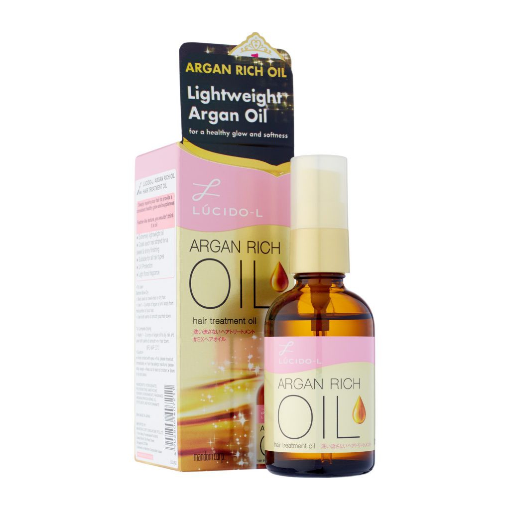 Lucido-L Argan Rich Oil Hair Treatment Oil-smooth Pink 60ml | Shopee ...