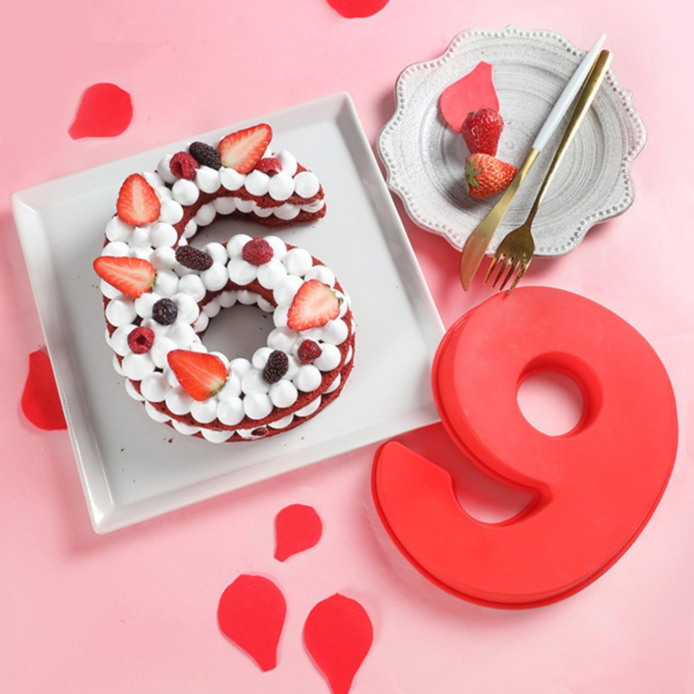 Silicone number cake mold 0 1 2 3 4 5 6 7 8 9 3 Large number cake pans for baking Perfect for making big birthday or anniversary number shaped cakes 