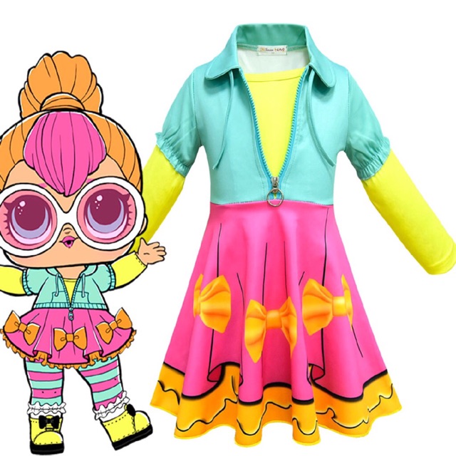LOL Costume Neon QT Brand New No Brand Ready stock Blue, Yellow, Pink 45 years years old