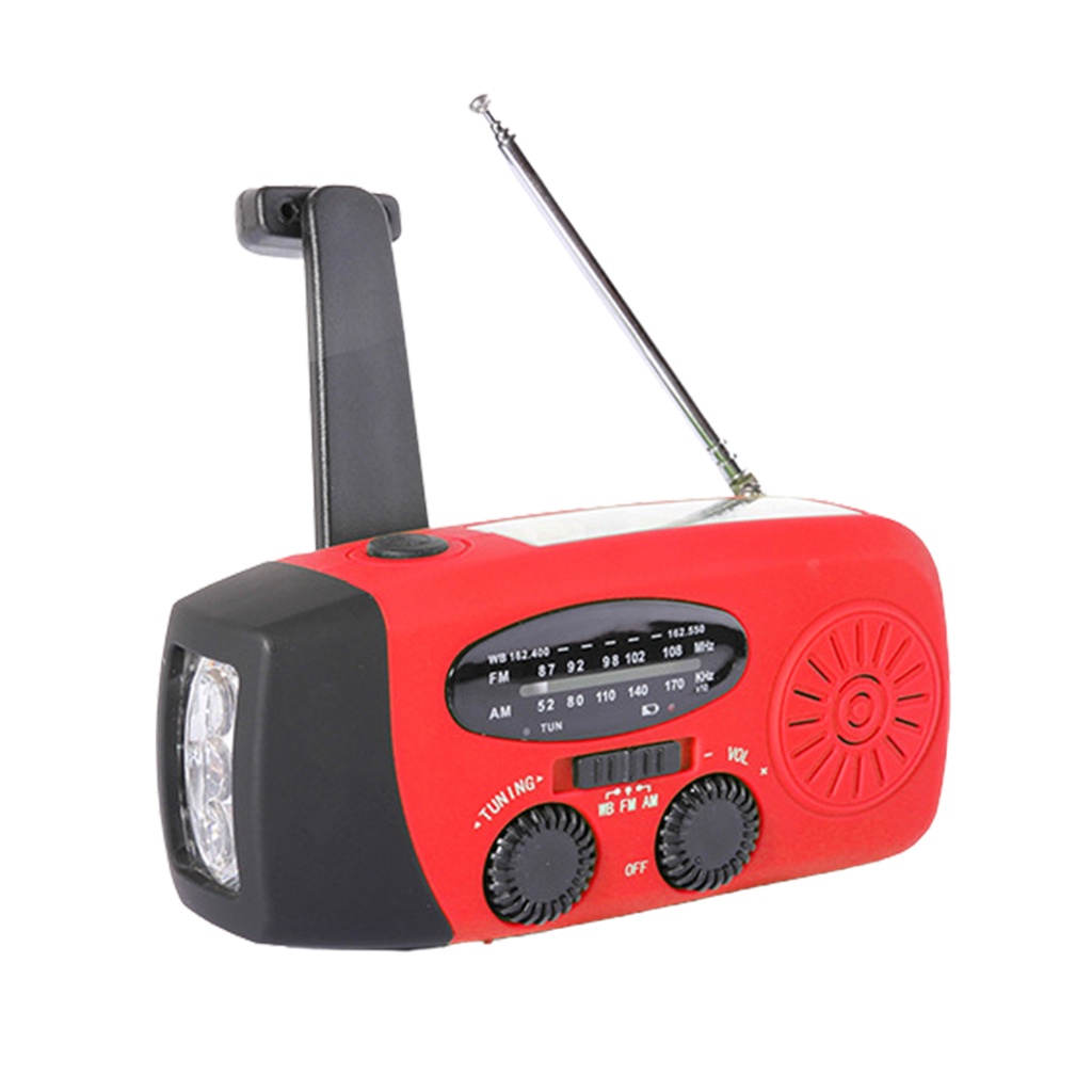 Wind Up Radio Emergency Radio Flashlight Cell Phone Charger Solar