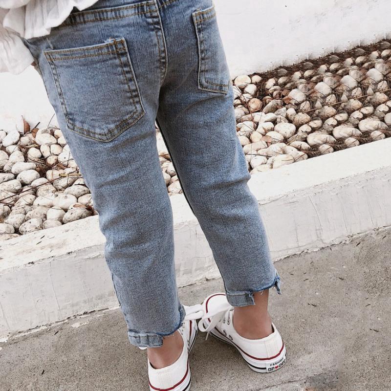 girls elastic waist jeans