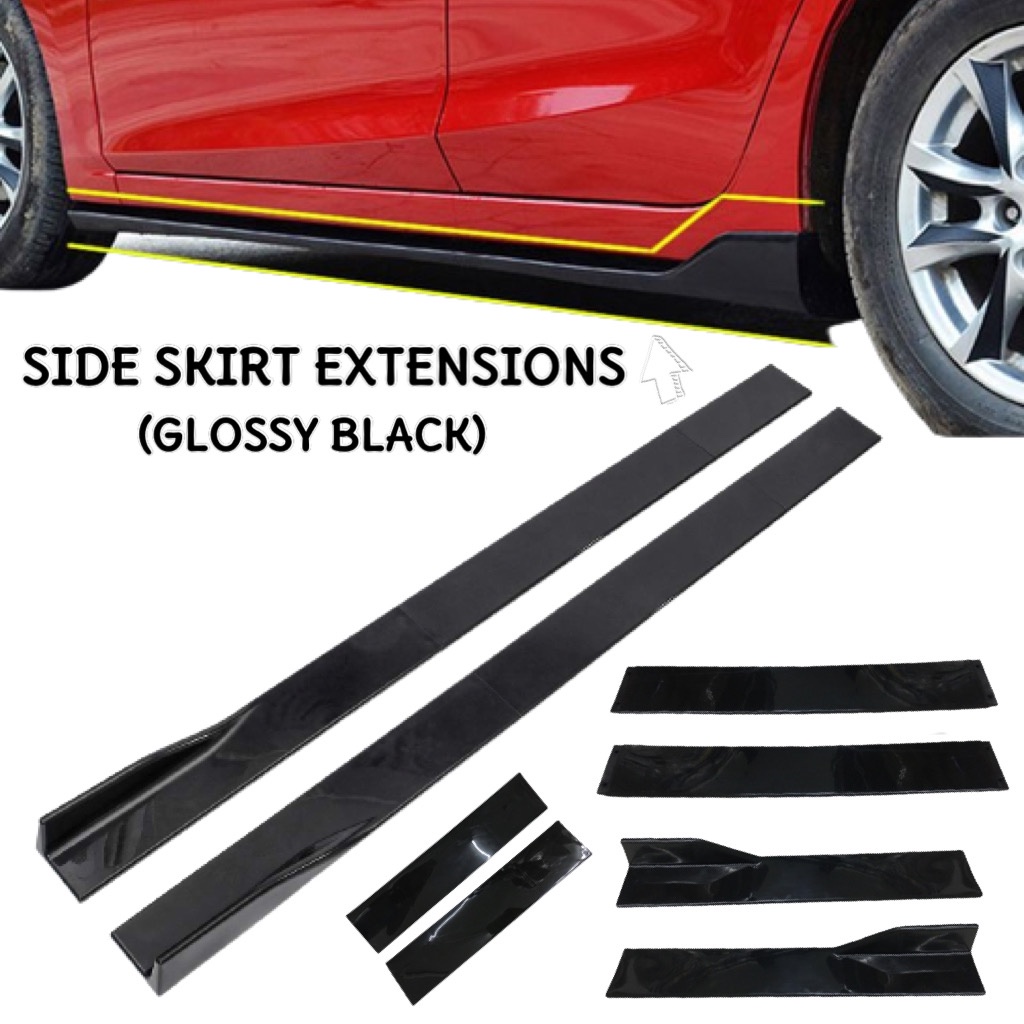 CAOS 220cm Car Universal Threesection Body Side Skirts Kit Rocker