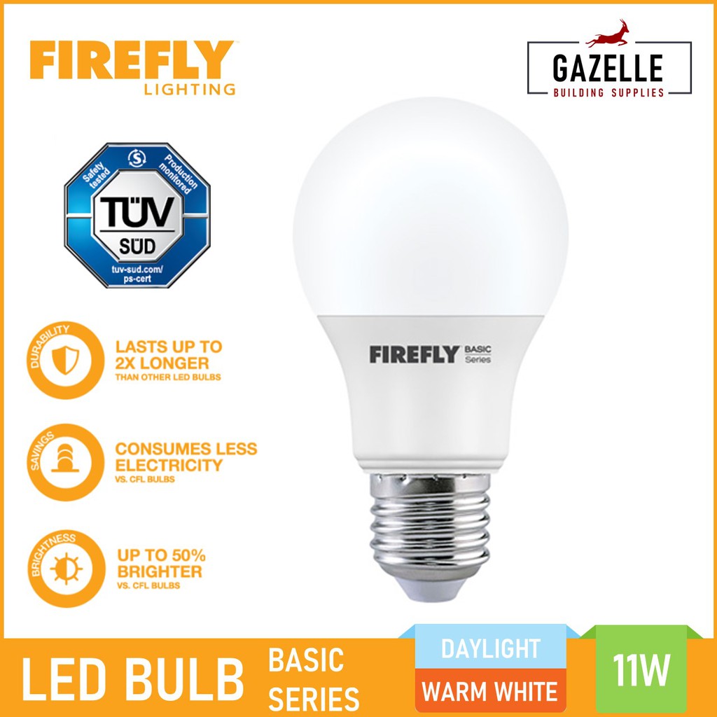 Firefly Basic Series LED A Light Bulb - 11 Watts Daylight / Warm White ...