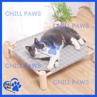 Wood Pet Bed Camping Solid Bed For Cat/Dog Detachable Portable Washable Hammock CHILL.PAWS