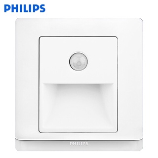 solar lamp┇Philips foot lamp embedded human body induction lamp corridor wall foot lamp 86 type hou #4