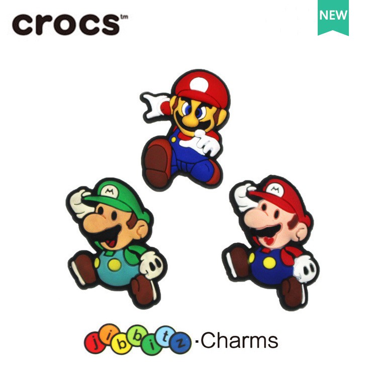 mario croc charms