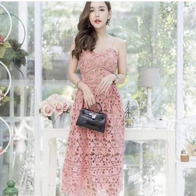 pink lace occasion dress