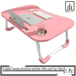 Home Zania Foldable Standing Breakfast and Bed ,Office and Tray Table