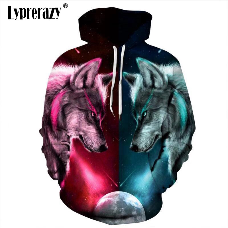 jaket hoodie 3d wolf
