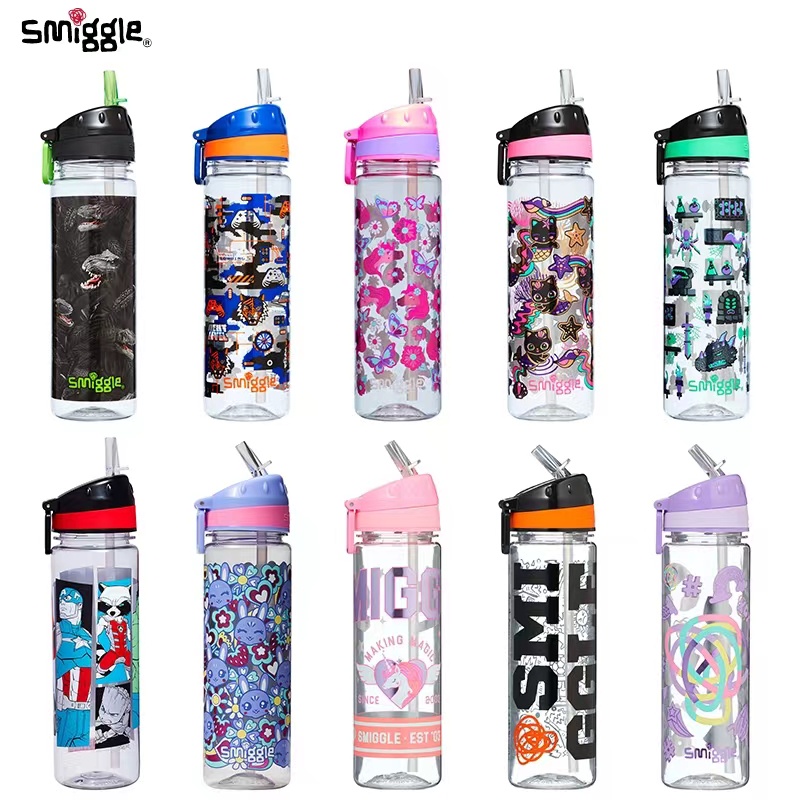 Smiggle Drink bottle 650ml straw for boy and girl kettle various ...