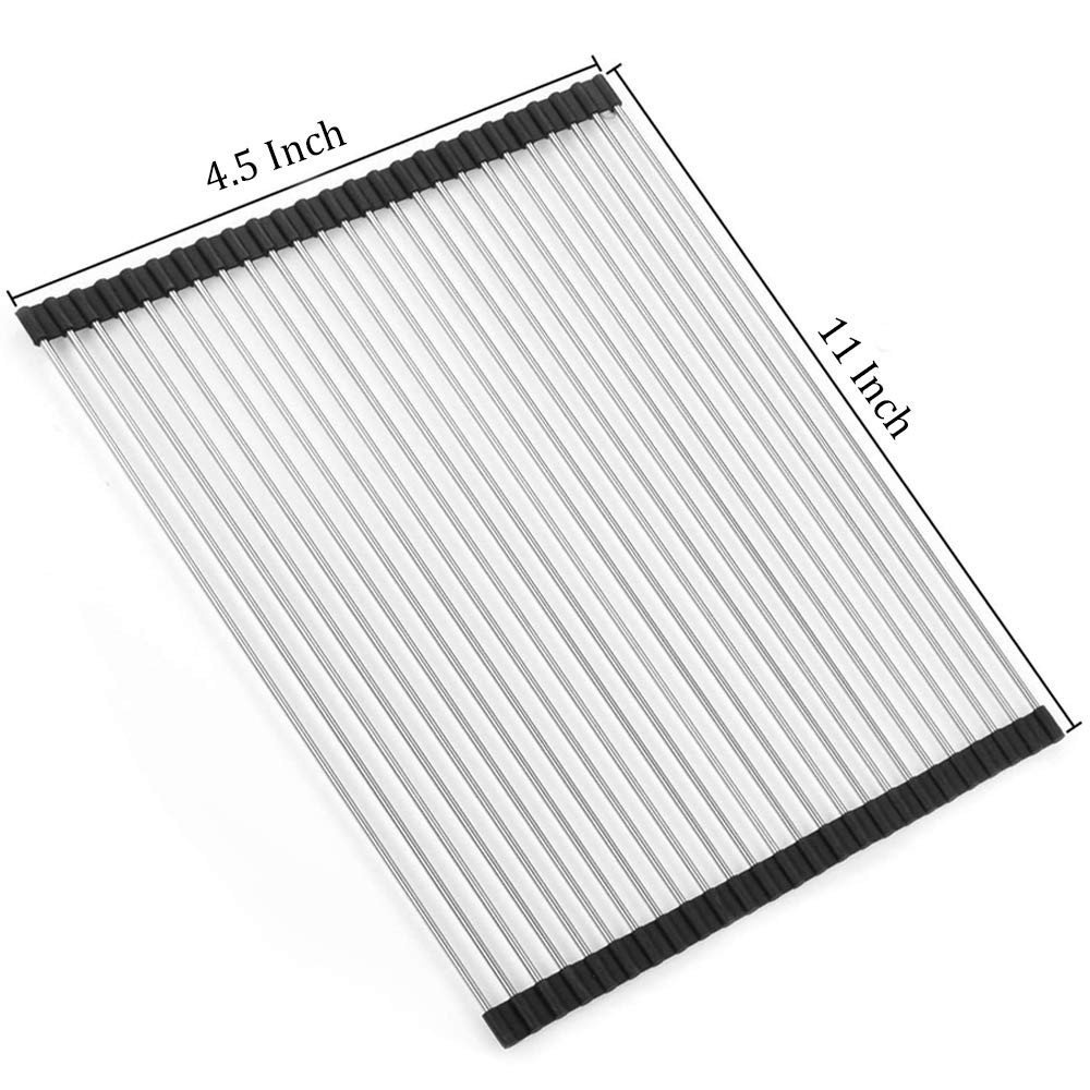 dish drainer Rollup Kitchen Sink Rack Dish Drying Rack Over Sink Dry