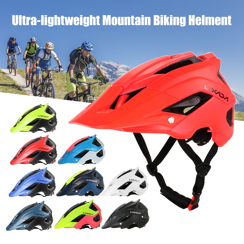 Lixada Mountain Bike Helmet Ultralight Adjustable MTB Cycling Bicycle Helmet Men Women Sports Outdoor Safety Helmet with 13 Vents 
