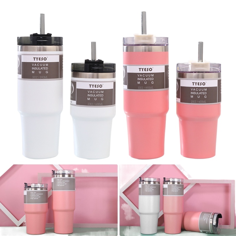 Tyeso 600ml 890ML Stainless steel Thermos Macaron Vacuum Tumbler Cup
