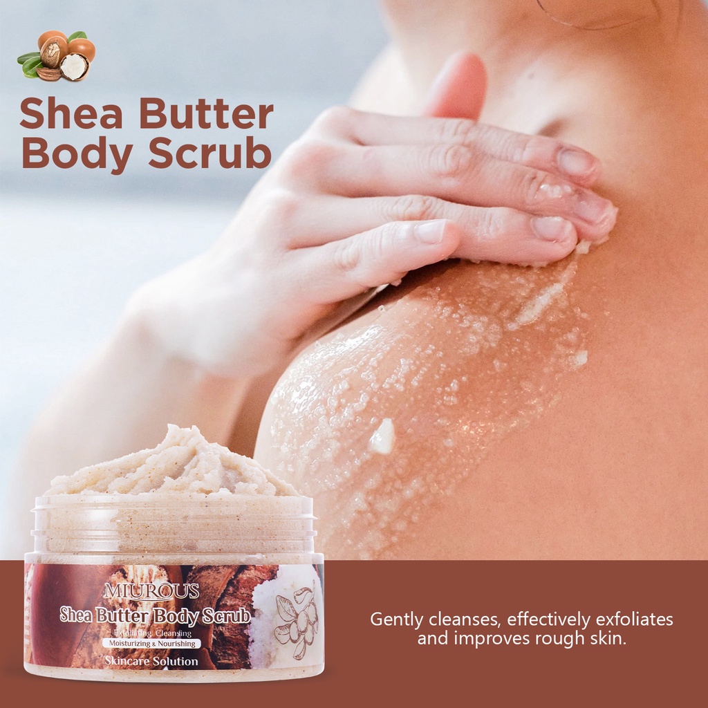 Body Scrub Hydrating Scrub Lotion Deep Cleansing Cutin Refine Pores Scrub Remove Dead Skin Improve the skin Dry and Rough Deep clean skin Lasting Moisture 350g