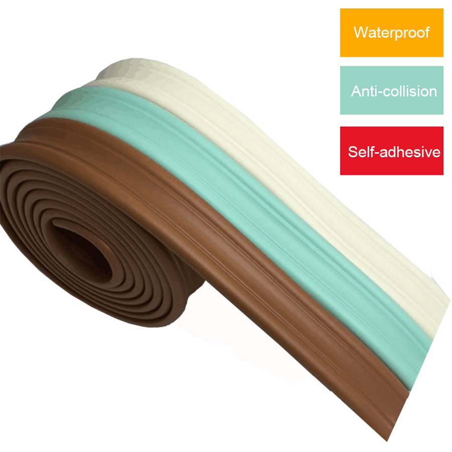 5m Self-adhesive Waistline Anti-collision Wall Frame Stickers/Foam Edge Bbanding Border Living Room Bedroom Decorative/Waterproof Background Wallpaper Top Corner Lines