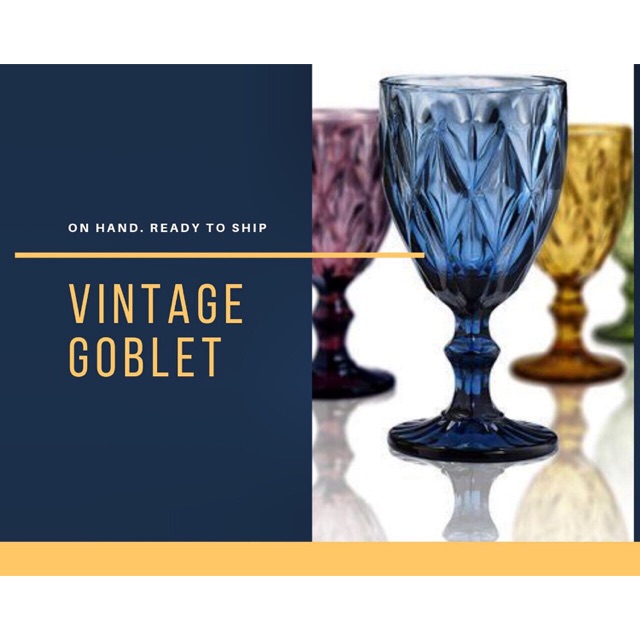 The Colorful Vintage Goblet | Shopee 