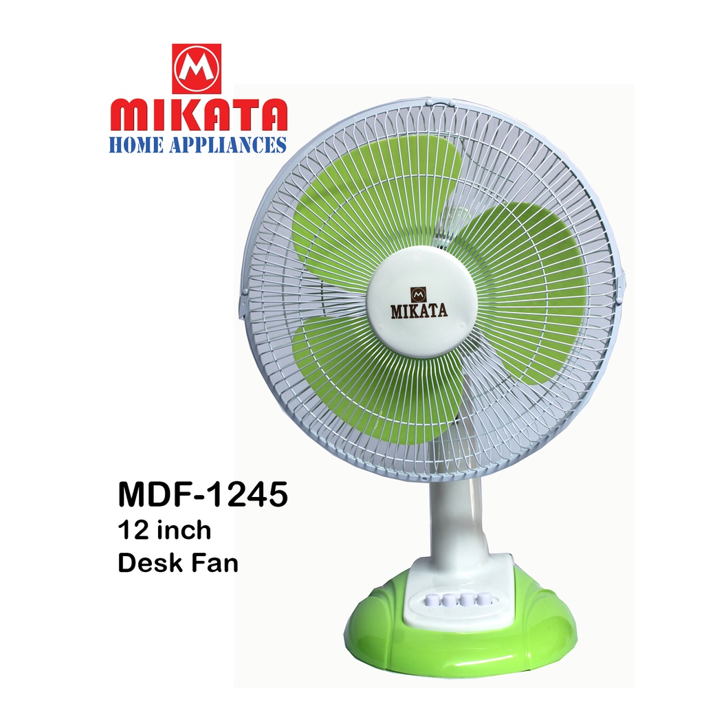 Mikata Desk Fan 12 inches Japan Quality 3 Leaf Blade MDF1245 Energy