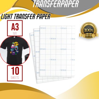 JetPro Light Transfer Paper A4 / A3 (10 Sheets) US Heat Transfer Paper ...