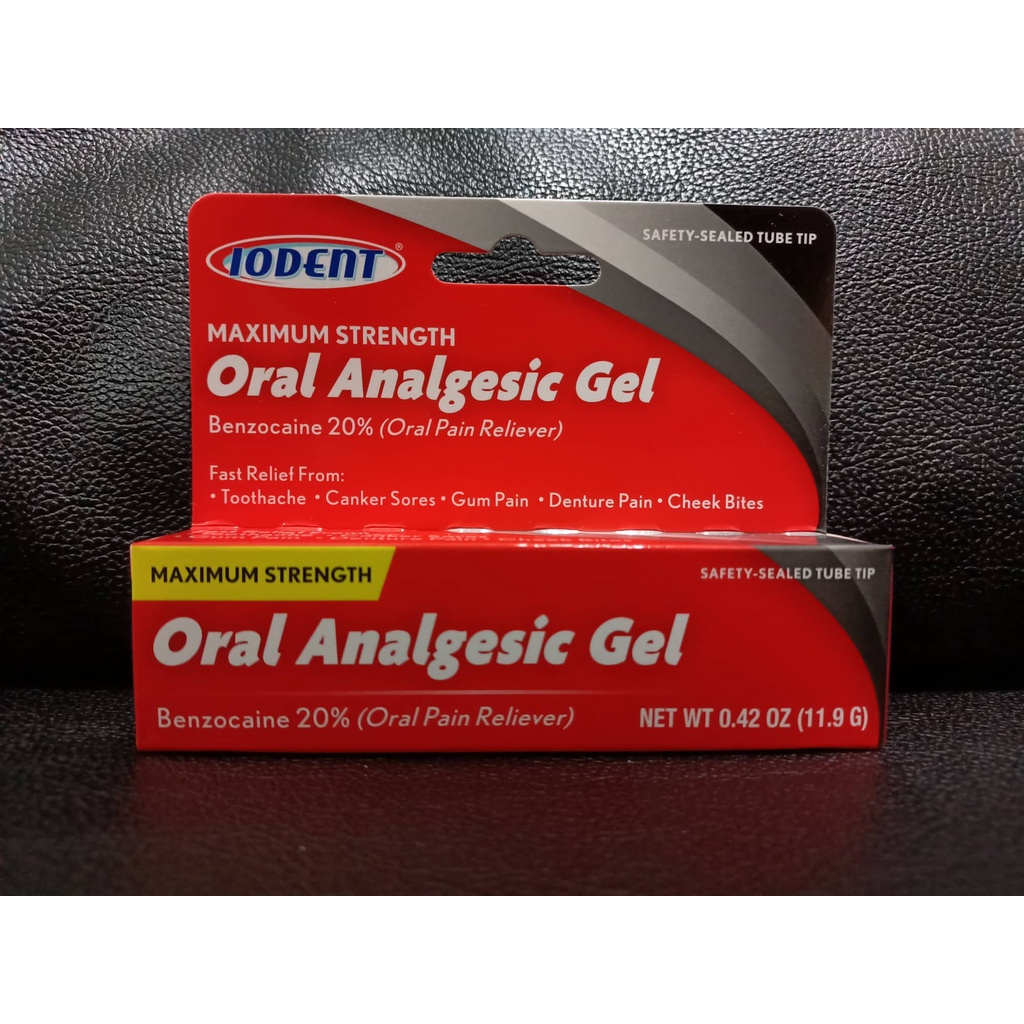 Iodent Oral Analgesic Gel For Toothache, Canker Sores Etc. (11.9g ...