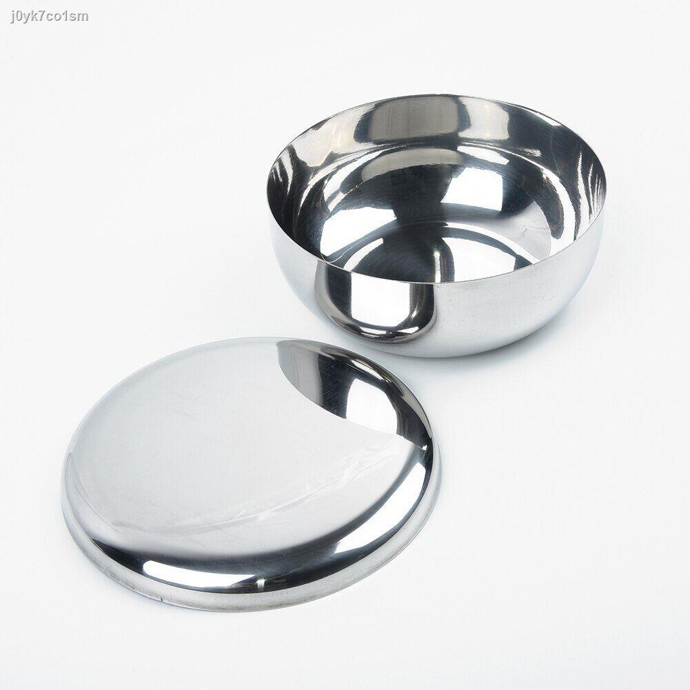 Lapin Cooking Gallery Set of 2 Korean Traditional Style Stainless Steel Rice Bowl with Lid 10.5