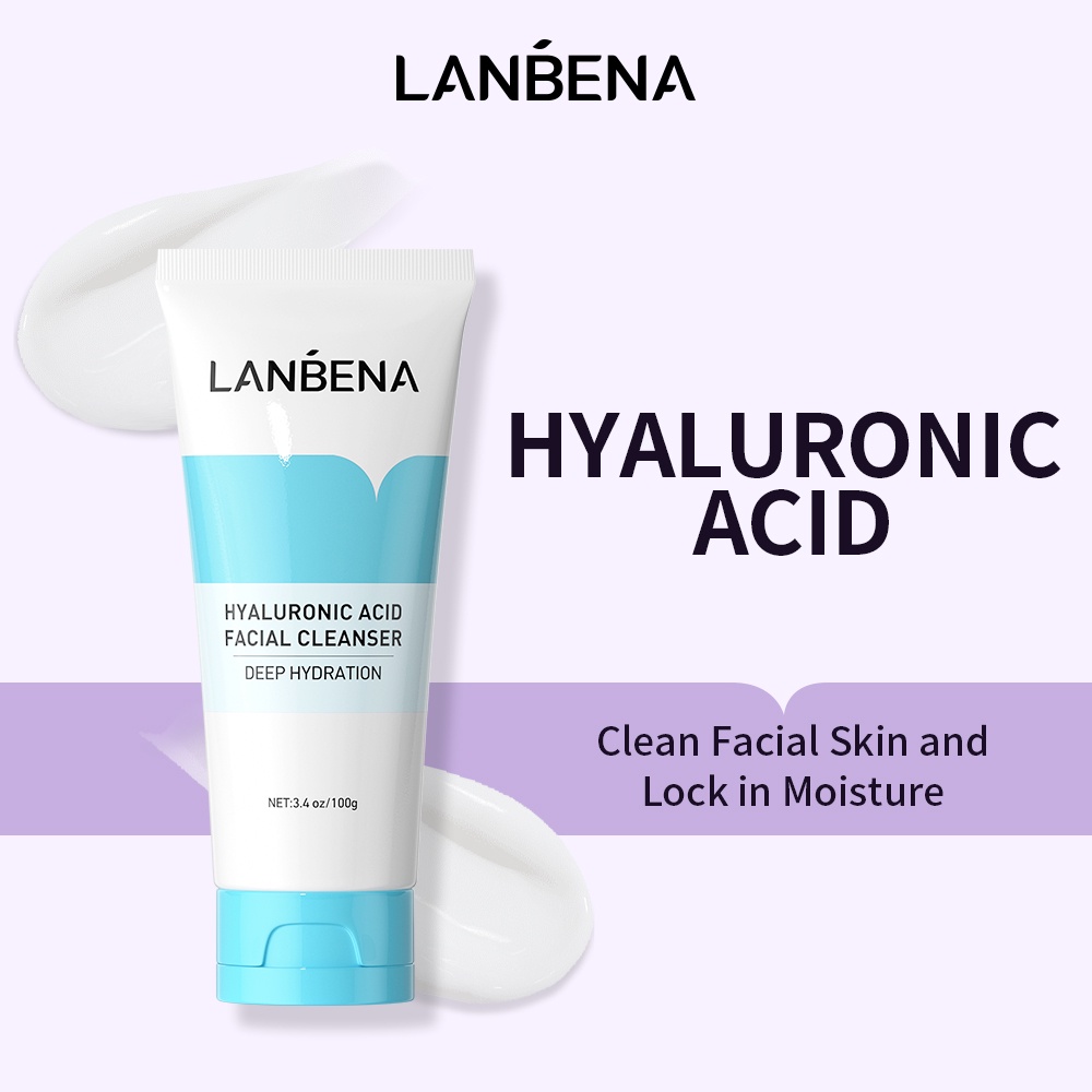 LANBENA Hyaluronic Acid Cleanser Facial Cleaning Refreshing Whitening