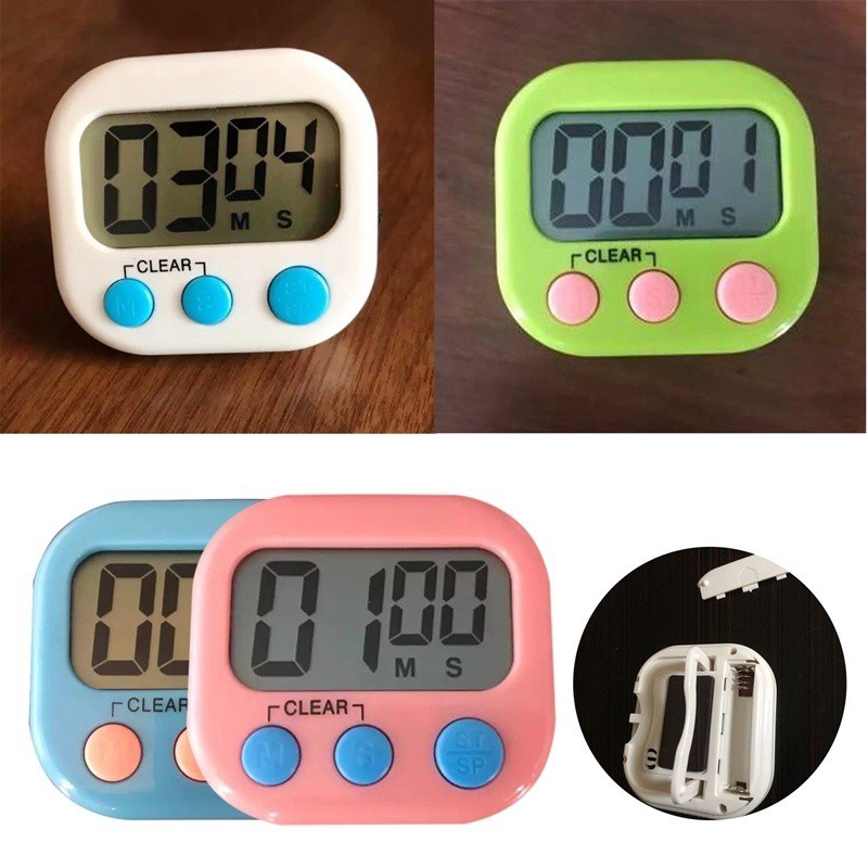 Magnetic LCD Digital Kitchen Cooking Large Timer Loud-Alarm Count-Down Up Clock 