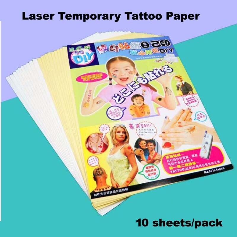Inkjet laser Temporary Tattoo Transfer Paper A4 Size White and Fake